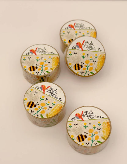 Washi Tape - Floral Silver Banksia