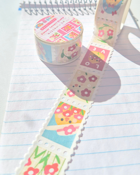 Washi Tape - Flower Lovers Stamp