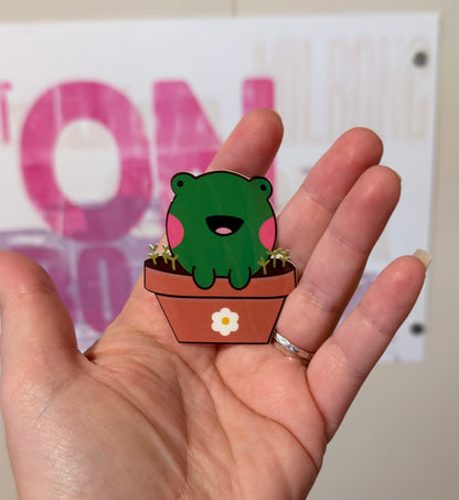 Sticker - Frog in a pot