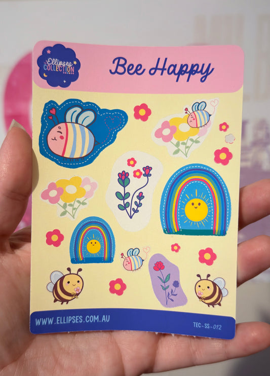 Sticker Sheet: Bee Hapy