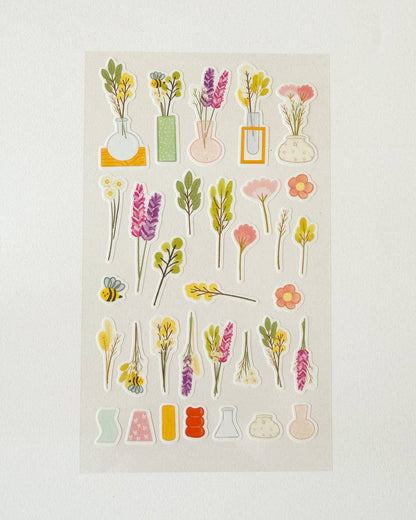 Washi Sticker Sheet - Cafe Florals
