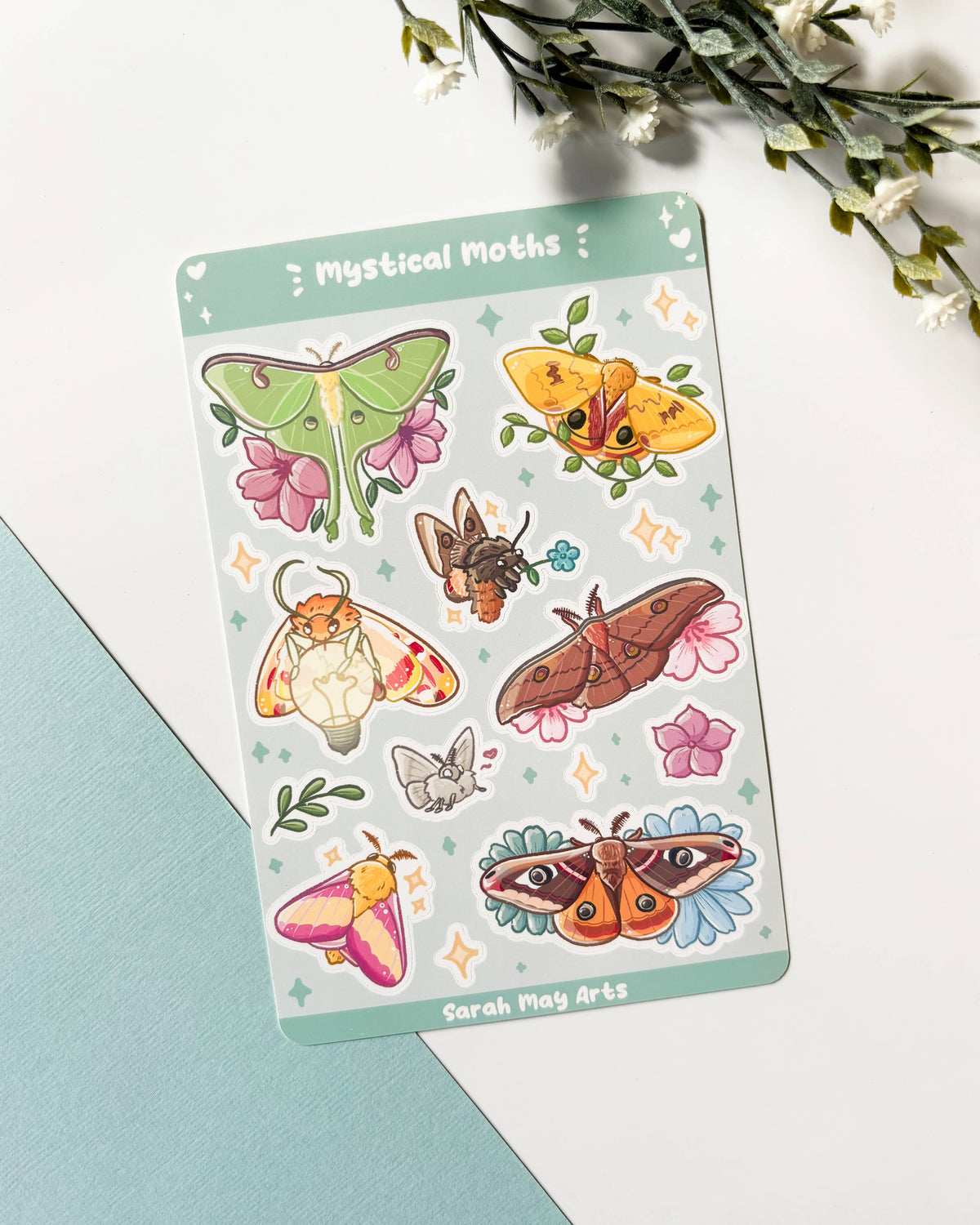 Vinyl Sticker Sheet - Mystical Moths