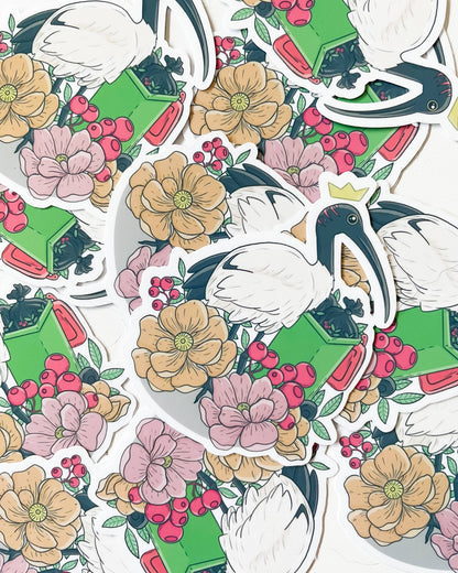 Vinyl Sticker - Bin Chicken (Ibis)