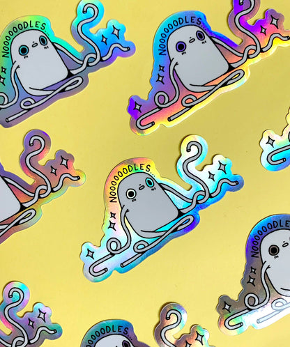 Holographic Vinyl Sticker - Noodles