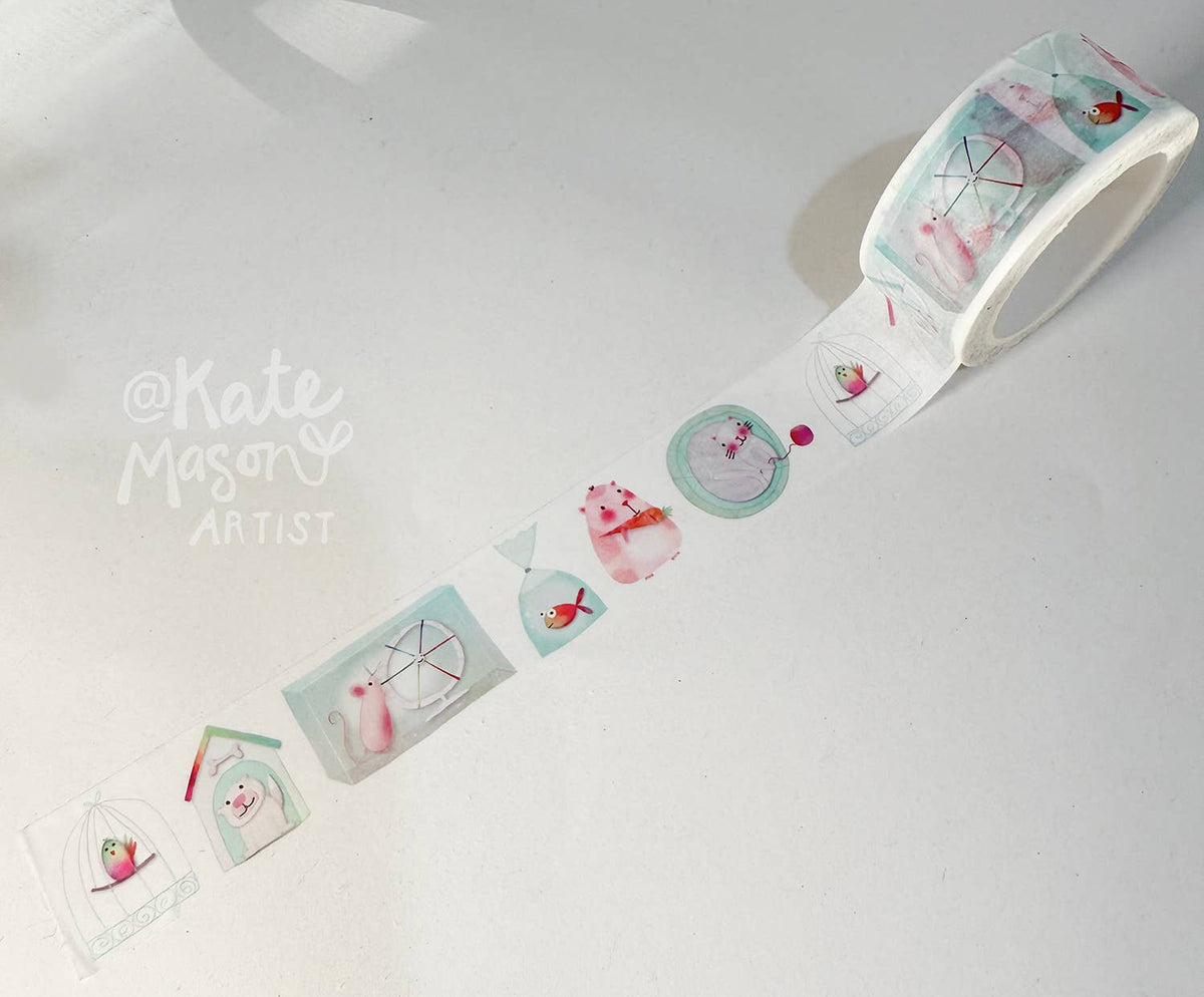 Washi Tape - Tiny Pets Pattern