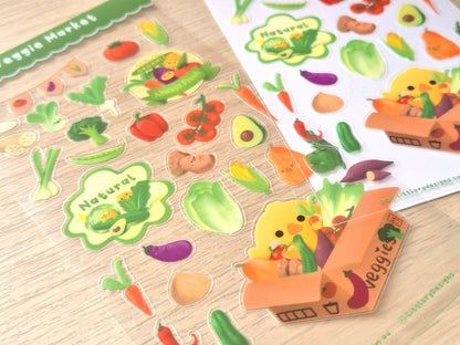 Sticker Sheet - Veggie Market