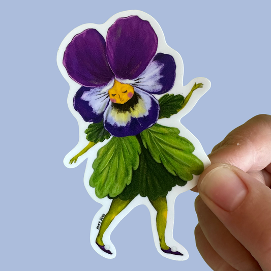 Vinyl Sticker - Pansy Lady