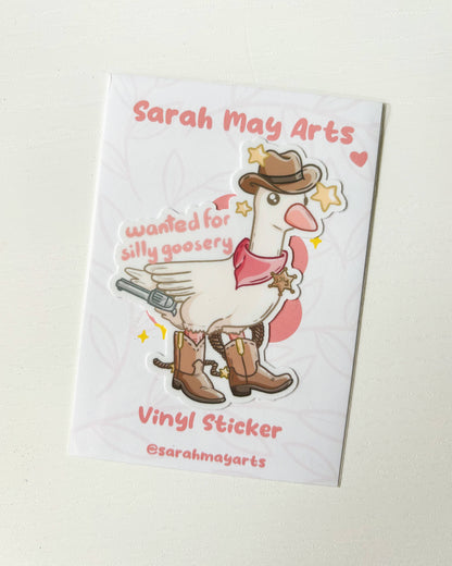 Vinyl Sticker - Cowboy Goose
