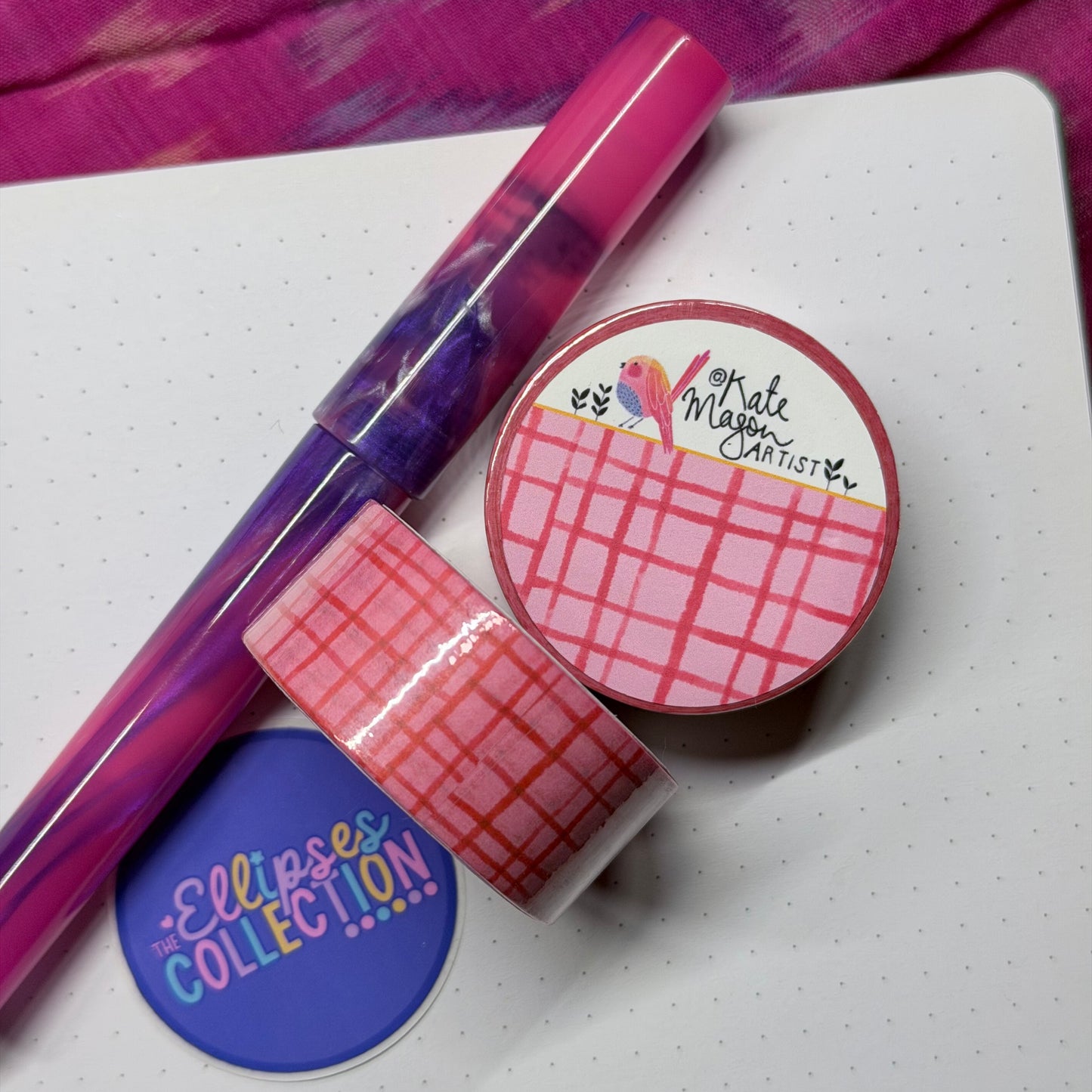 Washi Tape - Pink & Red Graph Triggered