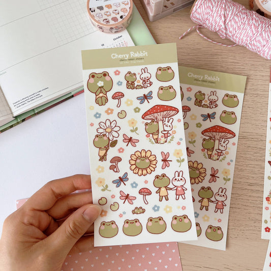 Sticker Sheet - Frog Friends