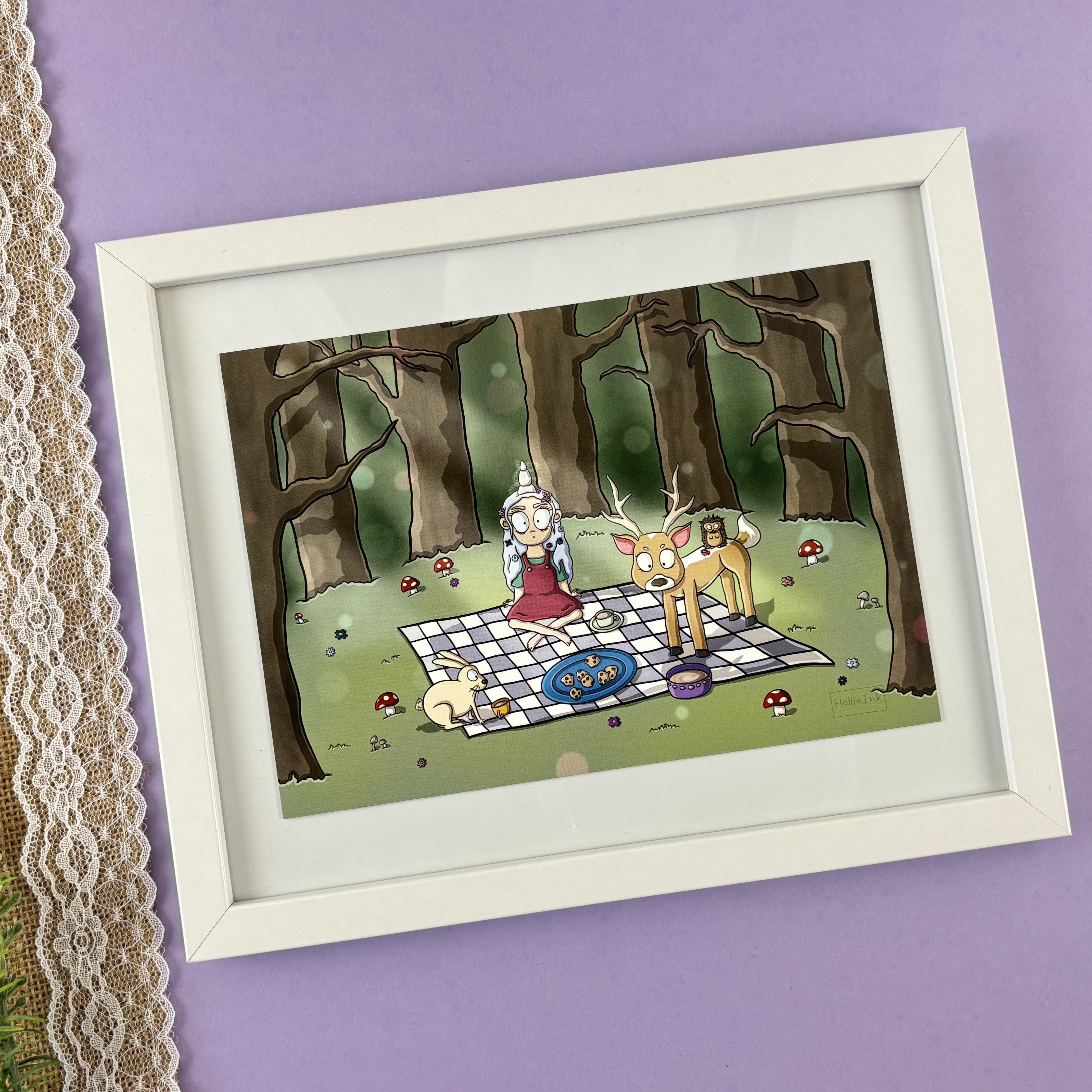 A5 Art Print Tea Time - Original by HollieInk | Ellipses