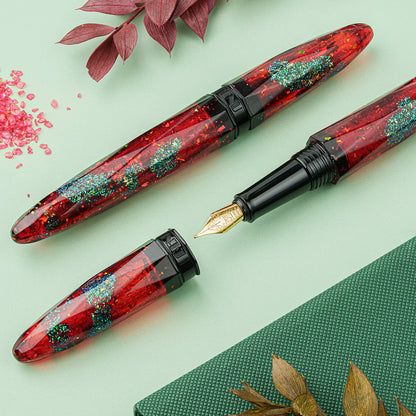 BENU Briolette Fountain pen - Ruby Forest