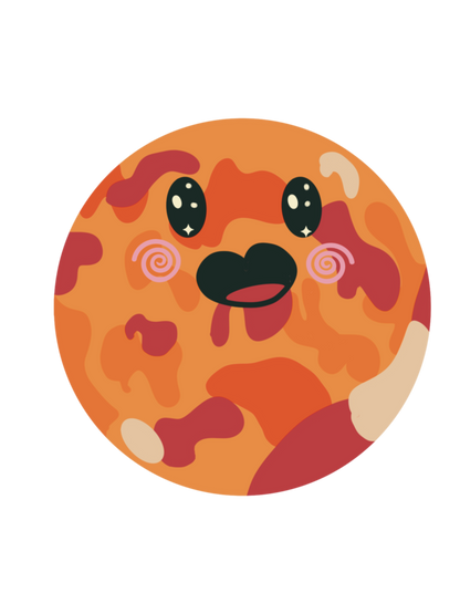 Vinyl Sticker - Happy Planets (Sparkly Laminate)
