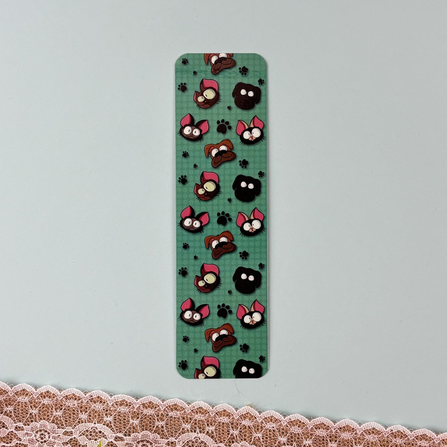 Bookmark - Teal Cats & Dogs
