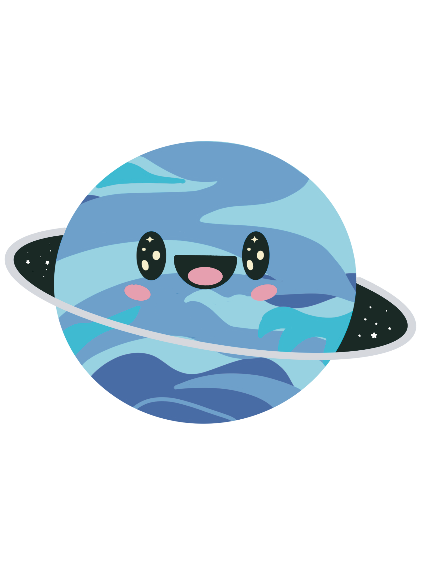 Vinyl Stickers - Happy Planets (Matte Laminate)