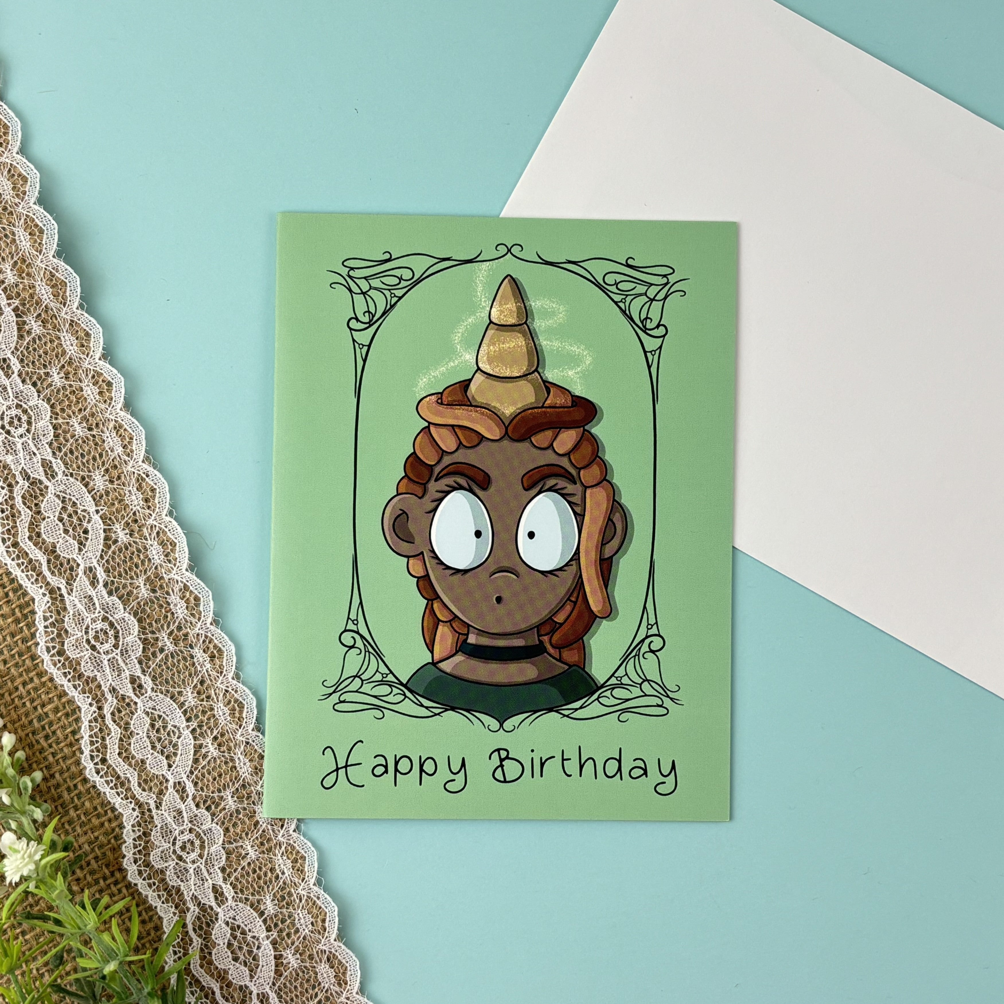 Birthday Hallie Greeting Card - Original by HollieInk | Ellipses – The ...