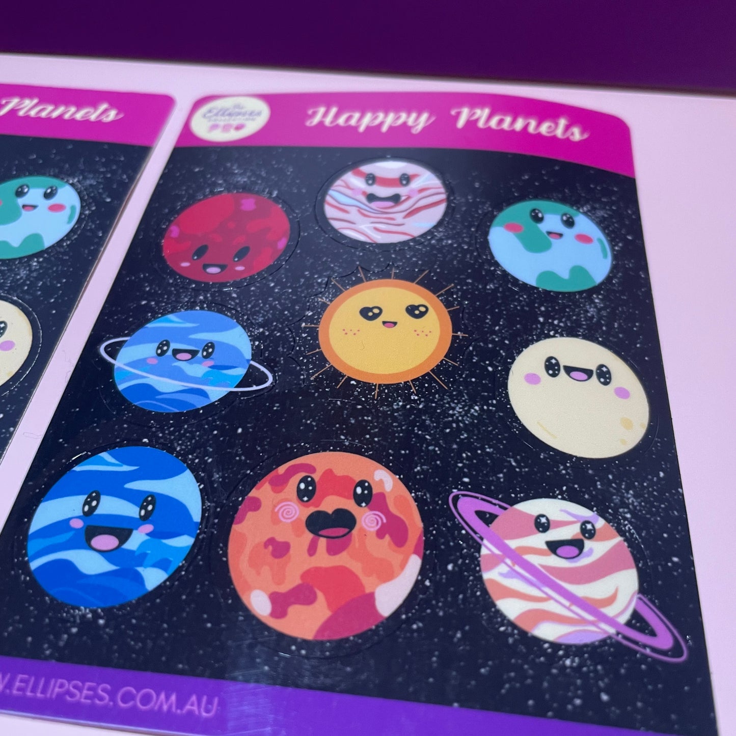 Sticker Sheet - Happy Planets