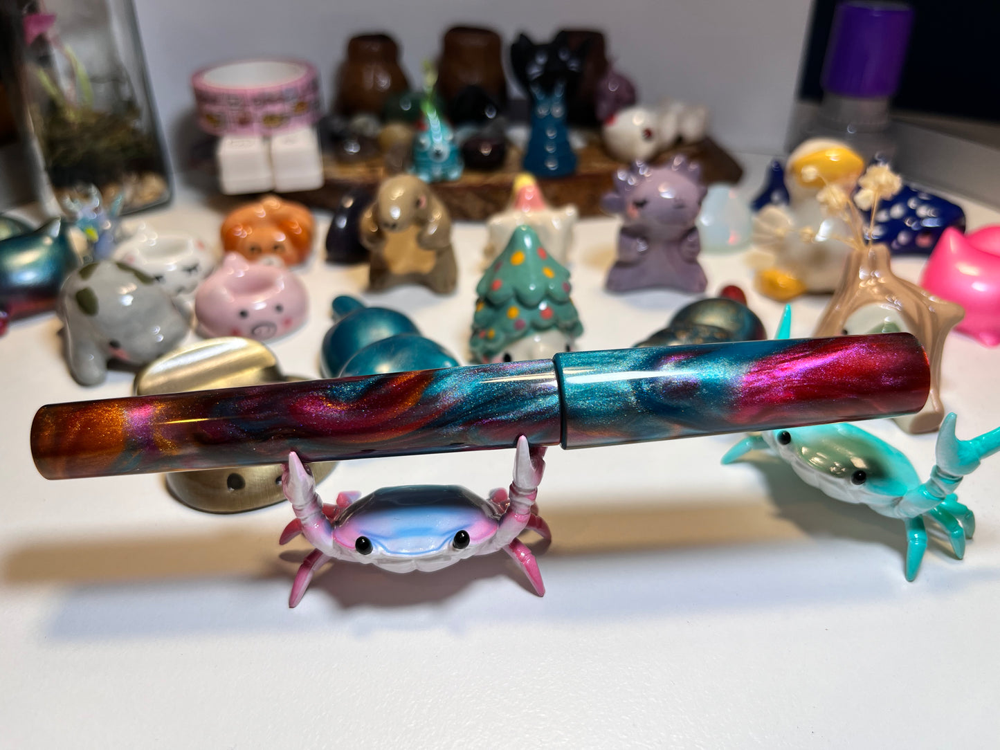 Just Turnings x The Ellipses Collection: Copper Galaxy Fountain Pen (A)