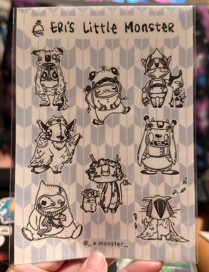 Vinyl Sticker Sheet - Eri's Little Monster