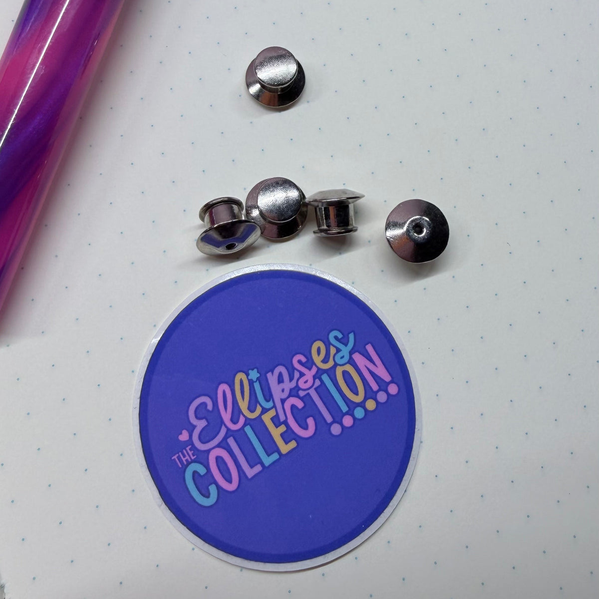 Magnetic Locking Pin Backs - 5-pack - Silver