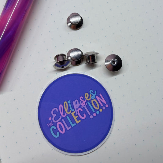 Magnetic Locking Pin Backs - 5-pack - Silver