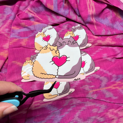 Vinyl Sticker - Cats in Love