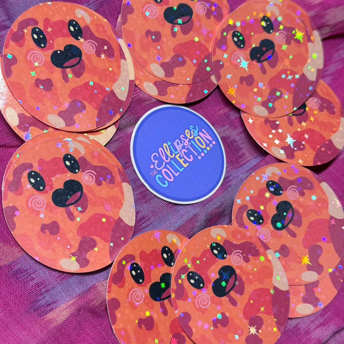 Vinyl Sticker - Happy Planets (Sparkly Laminate)
