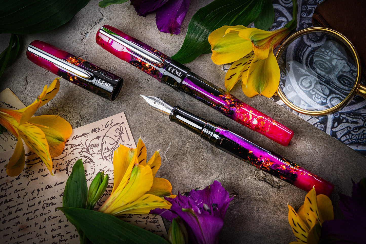 BENU Talisman Fountain pen - Lily of the Incas