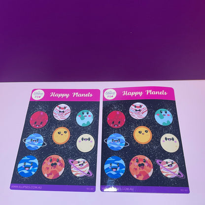 Sticker Sheet - Happy Planets
