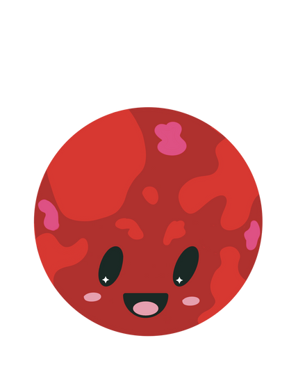 Vinyl Sticker - Happy Planets (Sparkly Laminate)