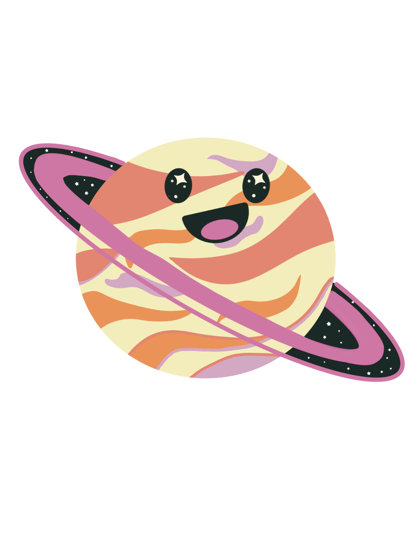 Vinyl Stickers - Happy Planets (Matte Laminate)