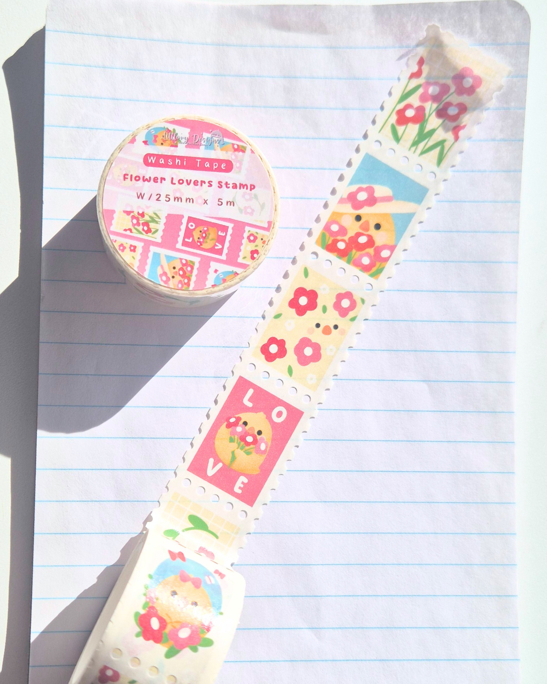 Washi Tape - Flower Lovers Stamp