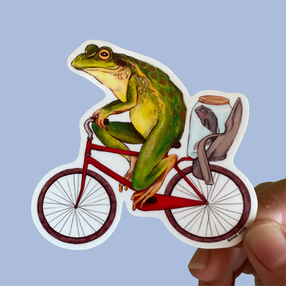 Vinyl Sticker - Bicycle Frog