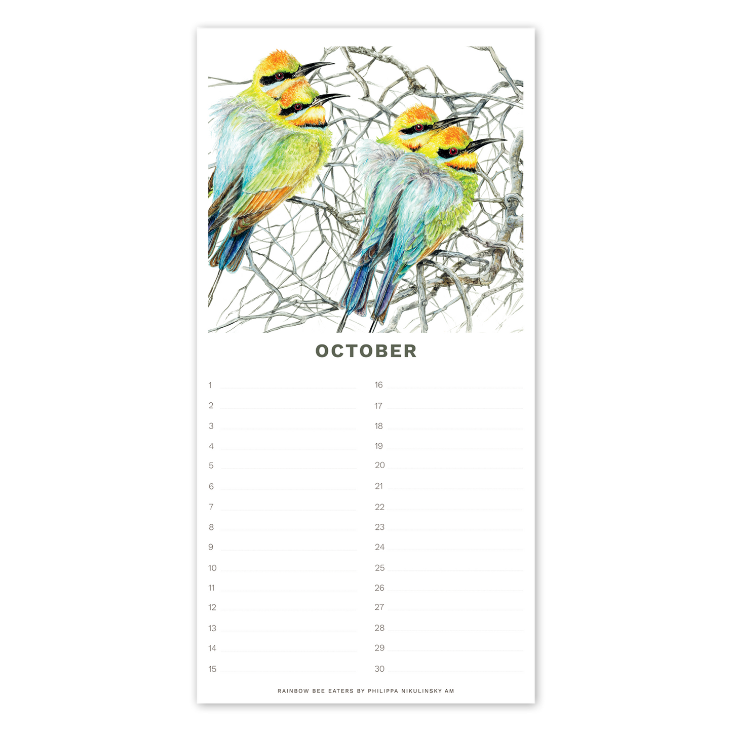 Perpetual Calendar - Australian Birds