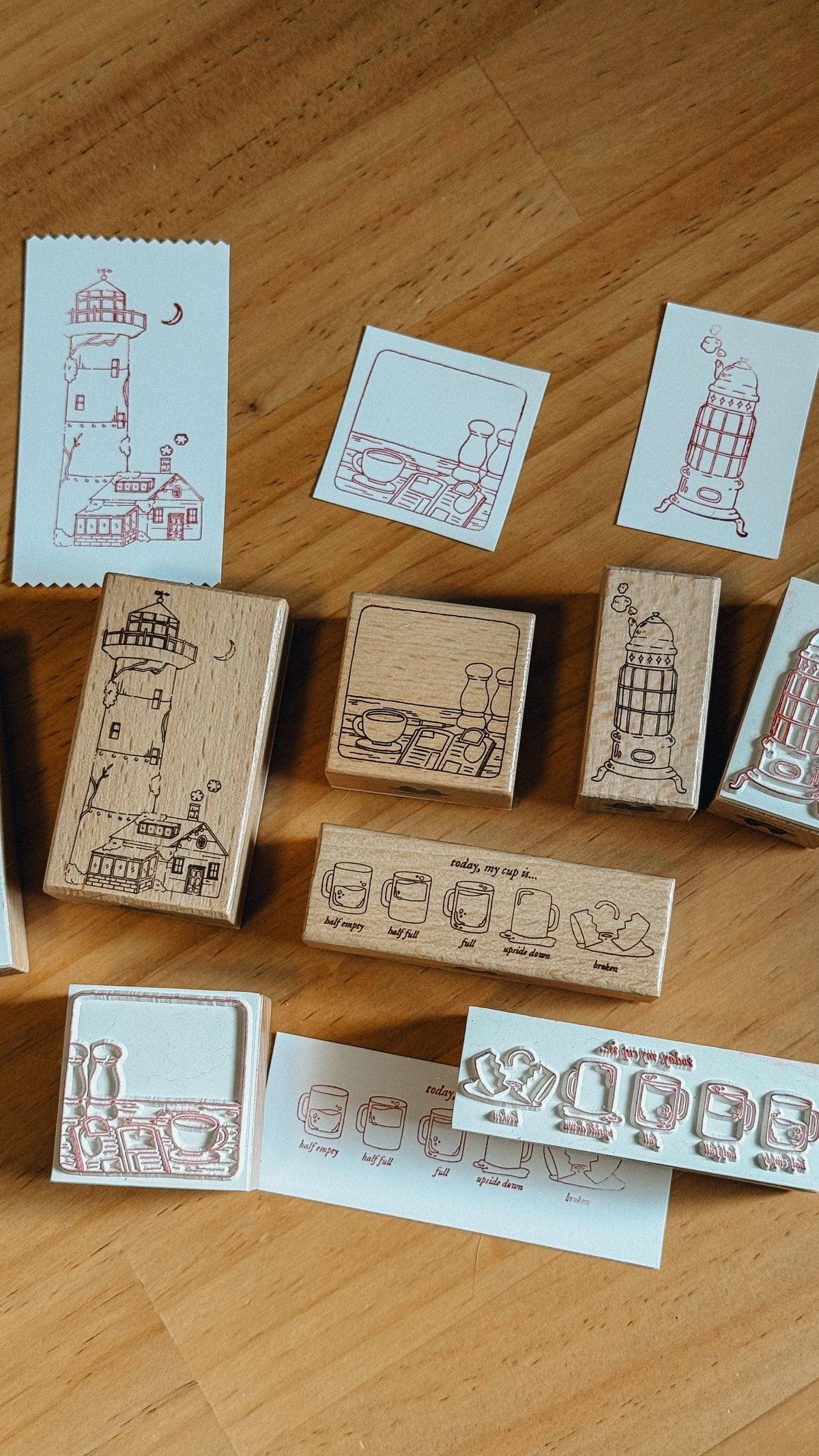 Stamps - Decorative Wooden Rubber Stamp