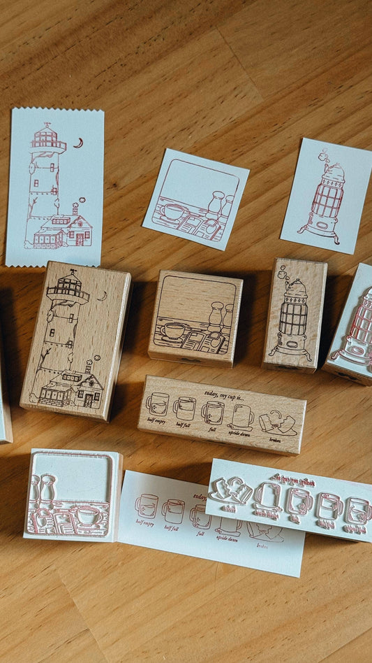 Stamps - Decorative Wooden Rubber Stamp
