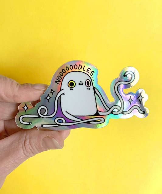 Holographic Vinyl Sticker - Noodles