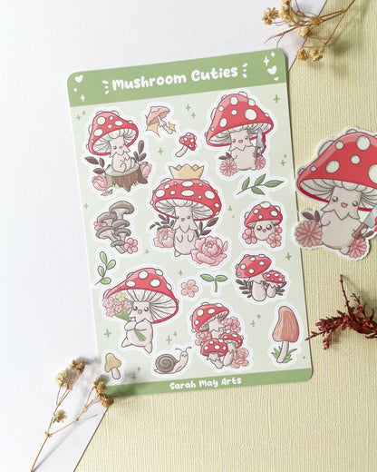 Vinyl Sticker Sheet - Mushroom Cuties