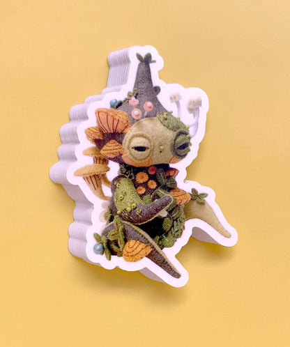Vinyl Sticker - Felt Moss n Mushroom Doll