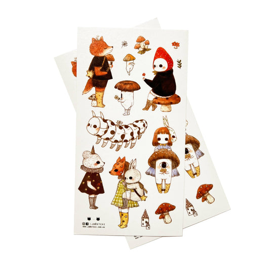 Sticker Sheet - Mushroom Companions I