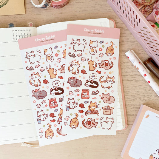 Sticker Sheet - Cat Party