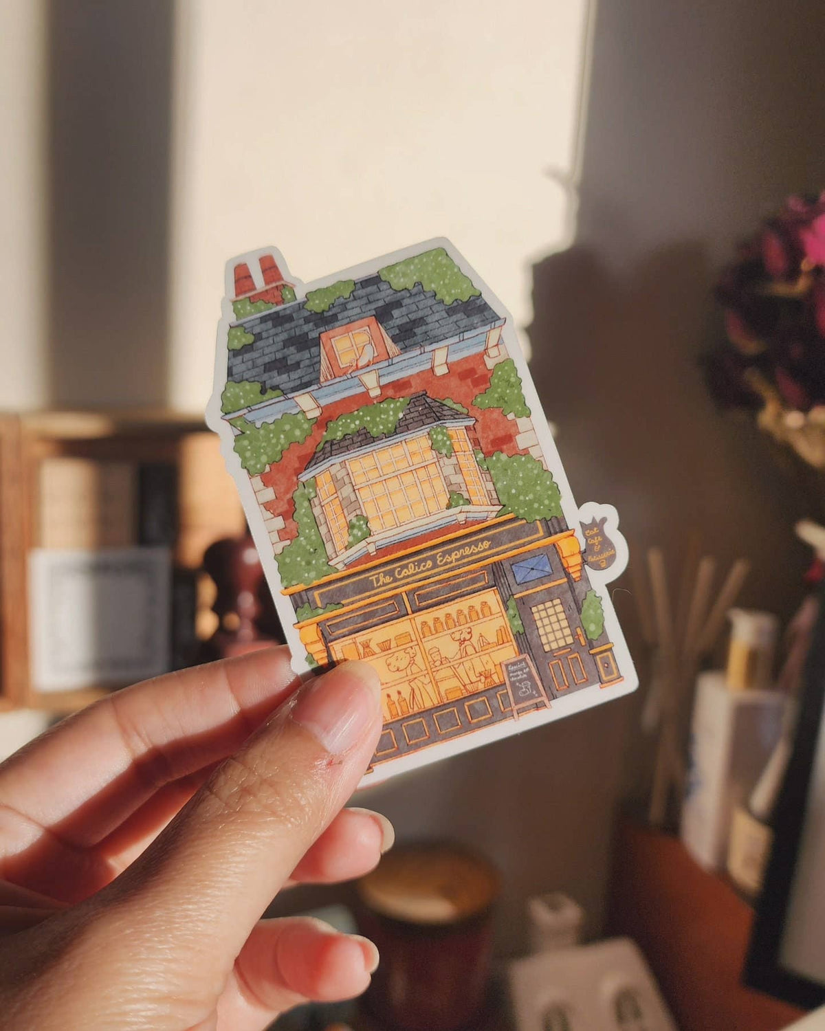 Vinyl Sticker - Calico Espresso