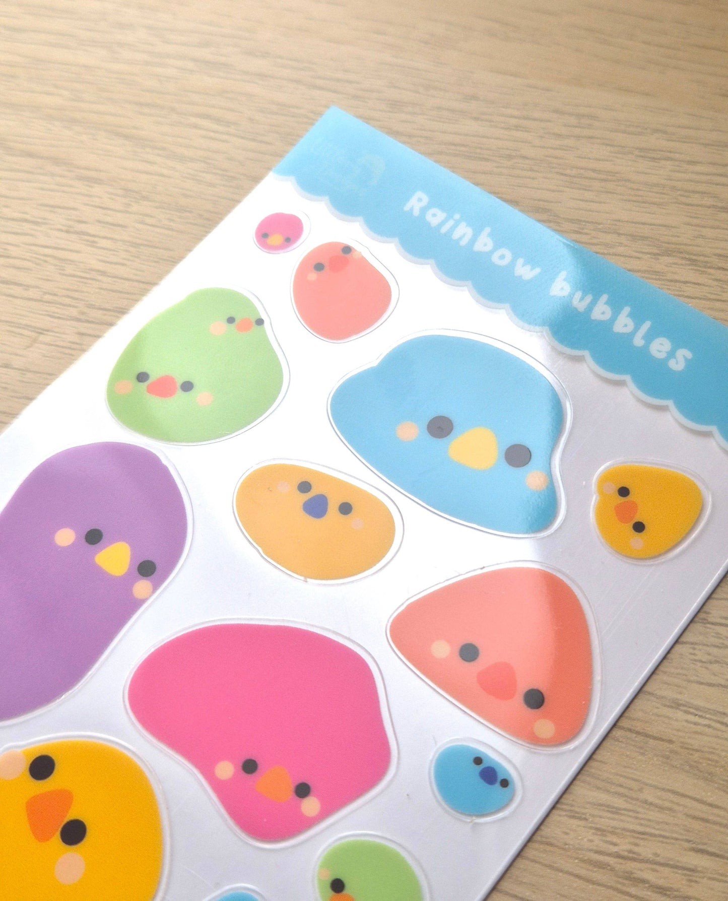 Sticker Sheet - Rainbow Bubbles