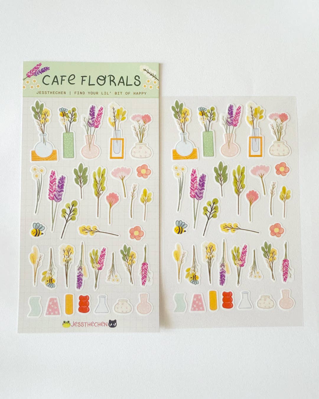 Washi Sticker Sheet - Cafe Florals