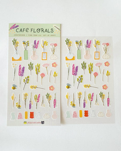 Washi Sticker Sheet - Cafe Florals