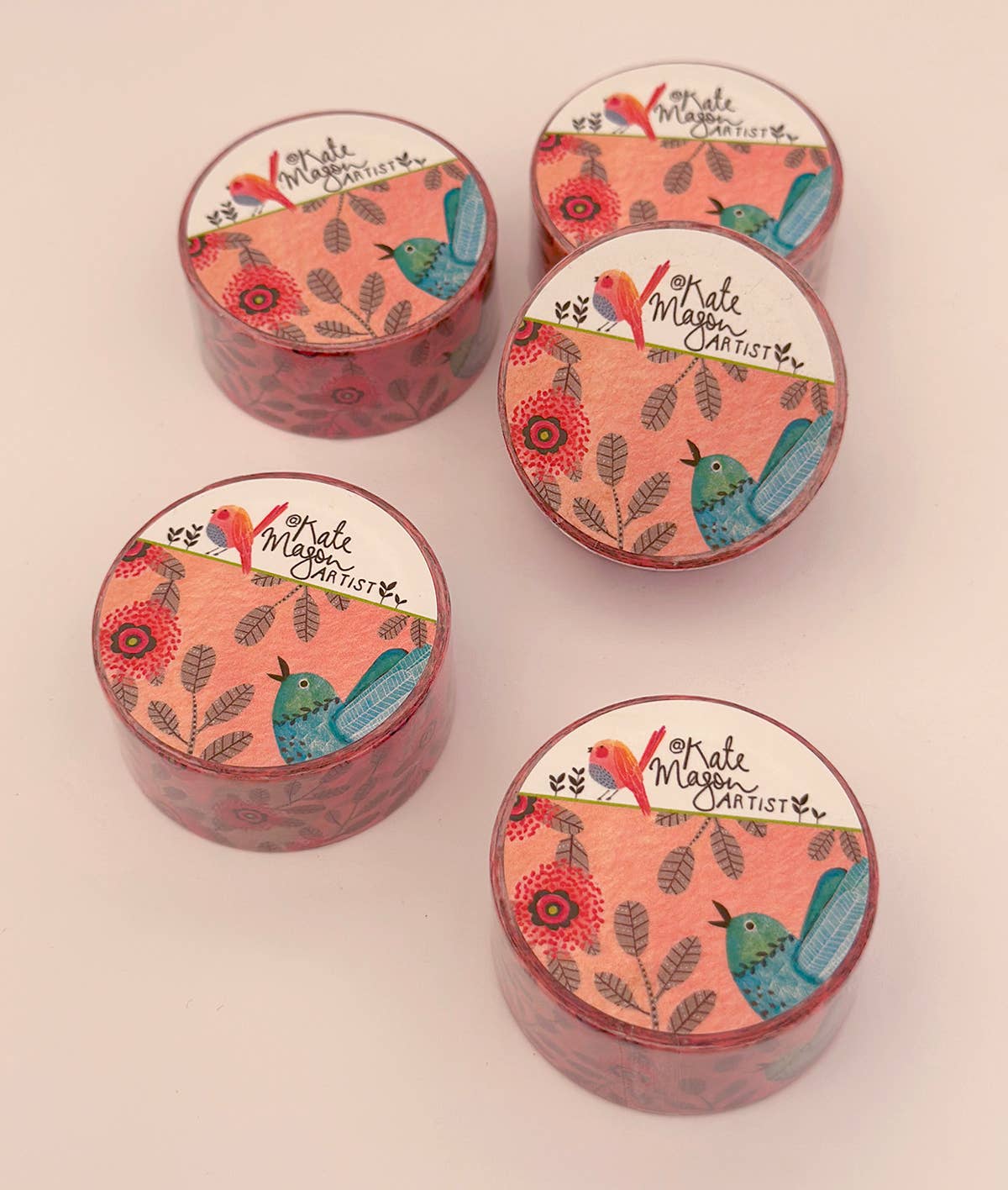 Washi Tape - Bird Shabby Floral Nest