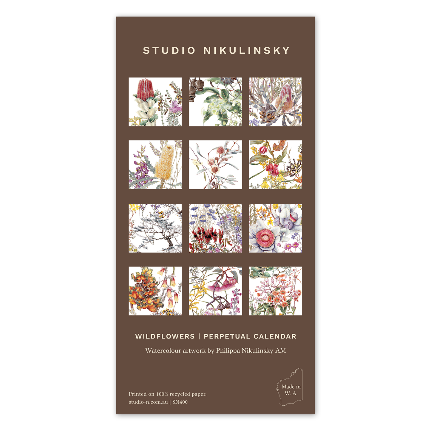Perpetual Calendar - Australian Wildflowers