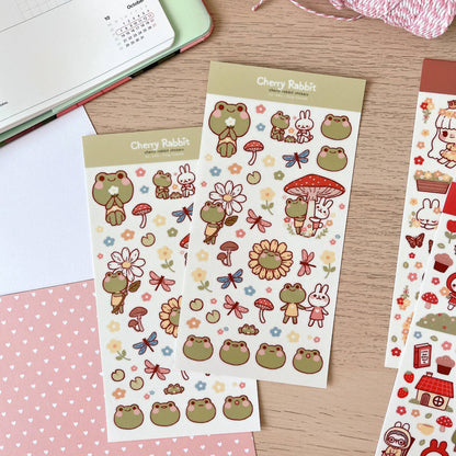 Sticker Sheet - Frog Friends