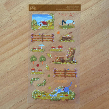 Sticker Sheet - Rainy Cottage
