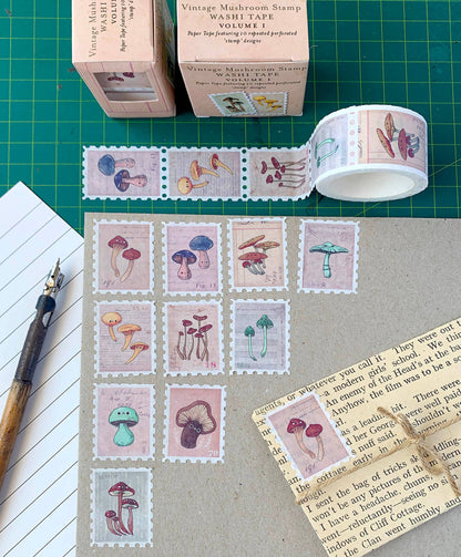 Washi Tape (Stamp) - Vintage Mushroom Volume I